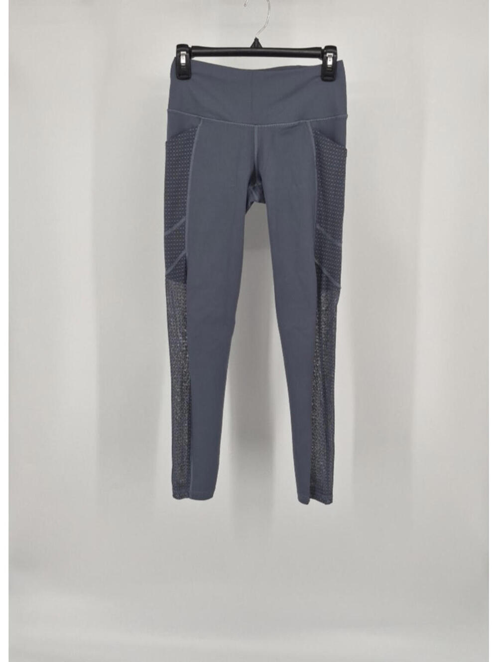 Victoria's Secret Sport Tight Leggings Knockout Size S Mesh Textured Design Grey